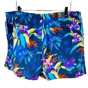 Columbia Sandy River Size XL Women Swim Shorts Floral Pockets Drawstring